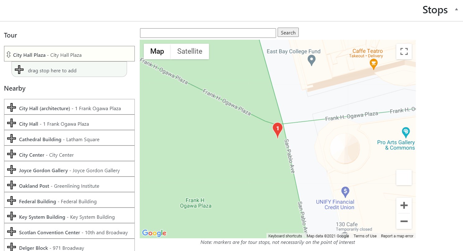 Create a page for the tour – Walking Tours